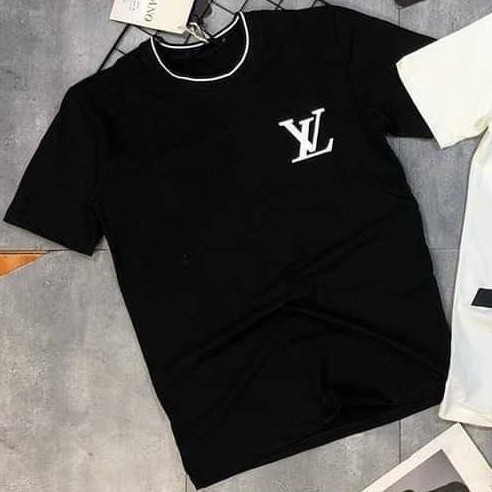 Áo Phông Nam - Áo Thun Nam Tay Ngắn LV Đen Trắng Mẫu Mới Hè 2021 | BigBuy360 - bigbuy360.vn