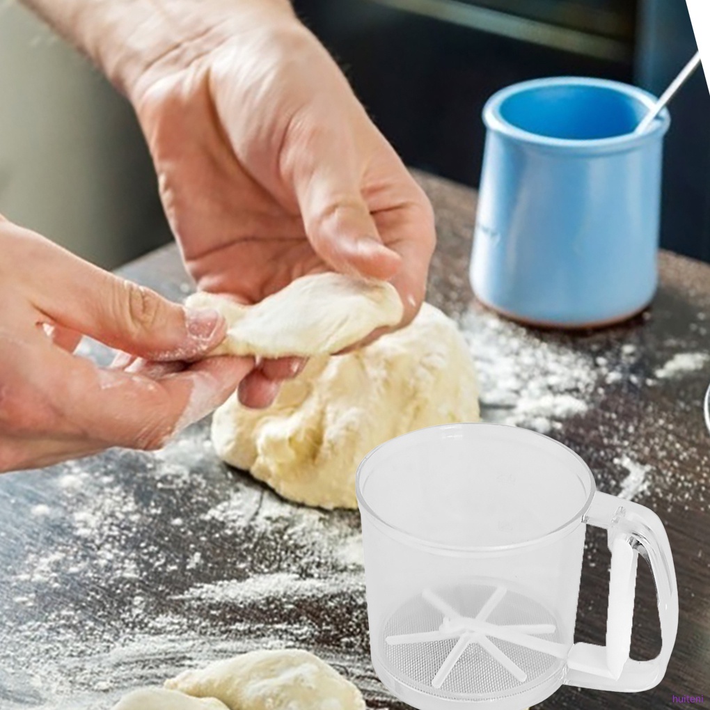 Cốc Rây Bột Bằng Nhựa Có Thước Đo Tiện Dụng Cho Nhà Bếp