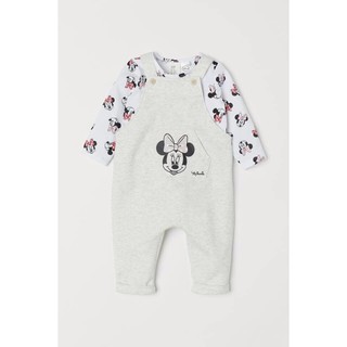 Set yếm Mickey cho bé gái thu đông