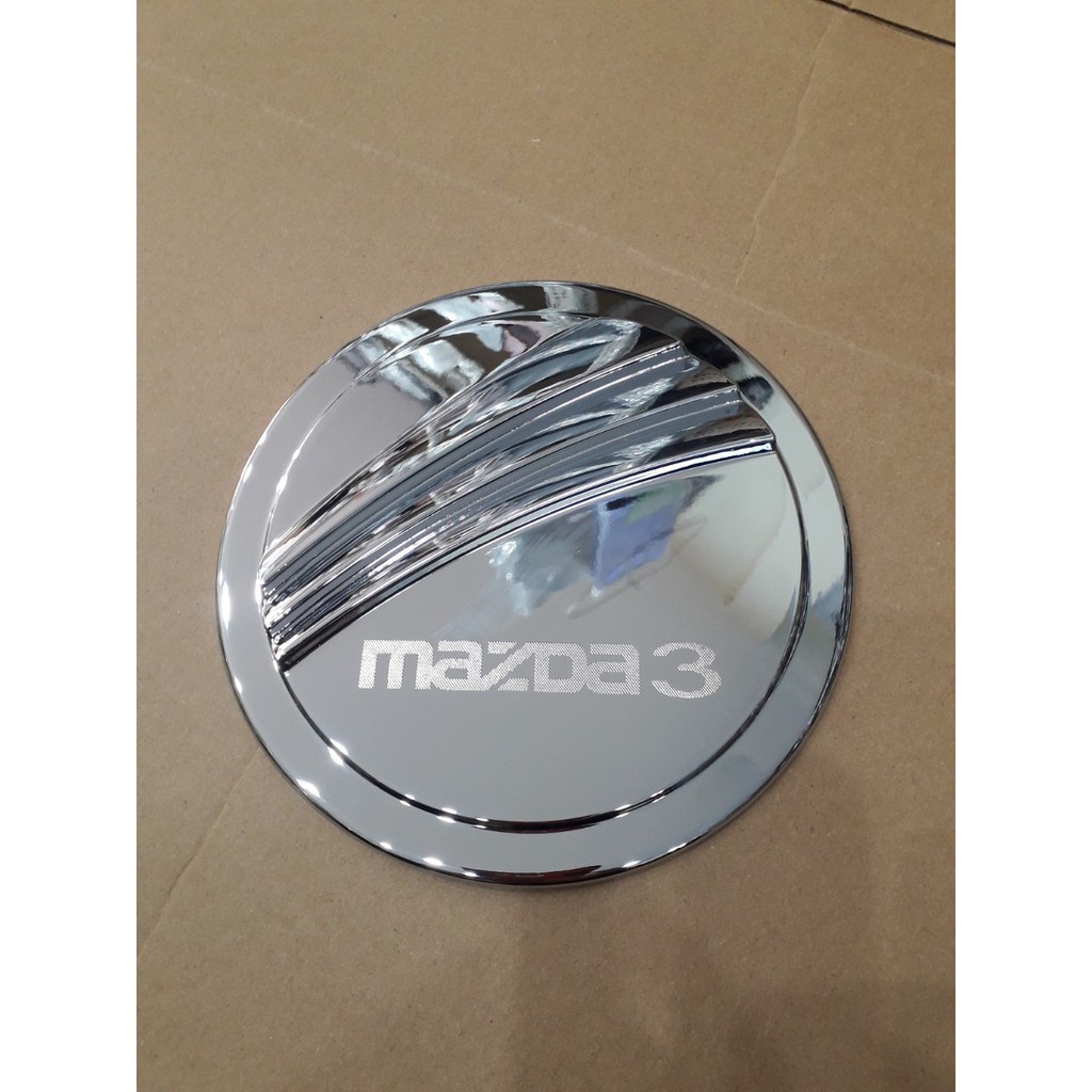 Ốp Nắp Xăng Xe Mazda 3 2015 đến 2022 mẫu Mạ Crom