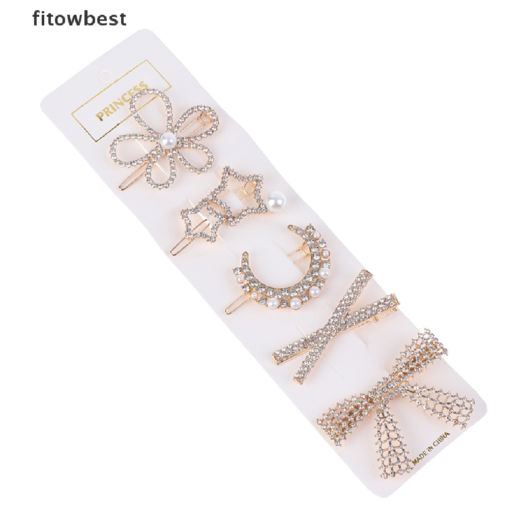 Set 5 kẹp tóc GJCUTE đính đá thời trang cho nữ