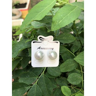 Bông tai handmade hạt trai nhân tạo và hạt đá lấp lánh