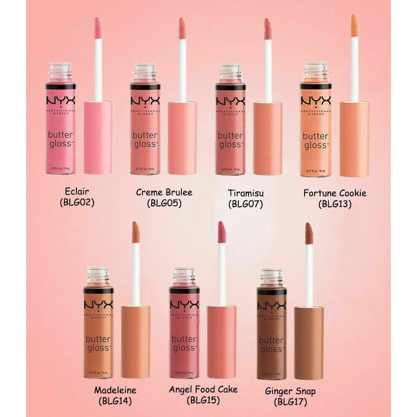 Son Kem Bóng NYX Professional Makeup Butter Gloss nhiều màu hot