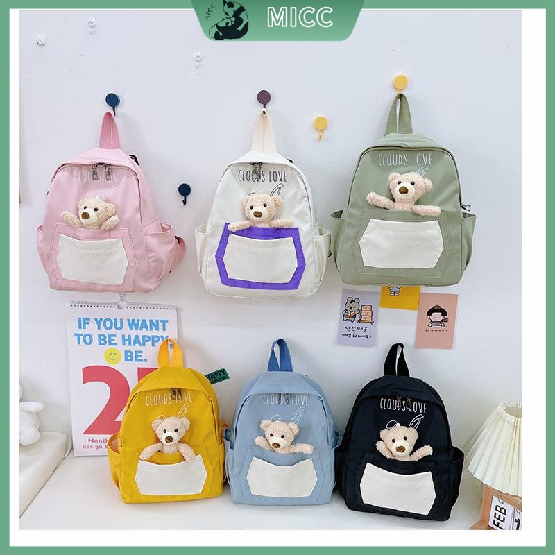 Ba Lô Hình Gấu Hoạt Hình Dễ Thương Cho Bé 3-6 Tuổi