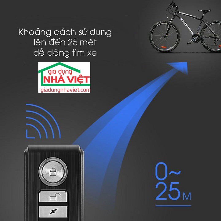 Máy báo động cảm biến rung chống trộm xe máy có chức năng tìm xe KS-SF04R