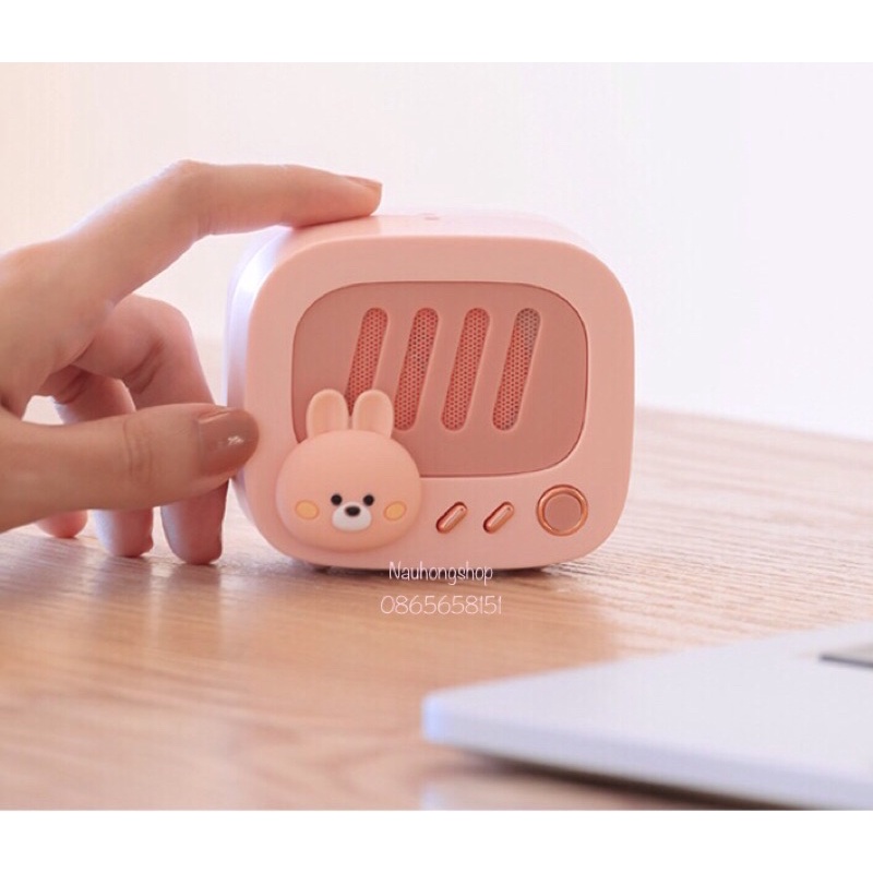 Loa Bluetooth Gấu hồng xinh xắn dễ thương