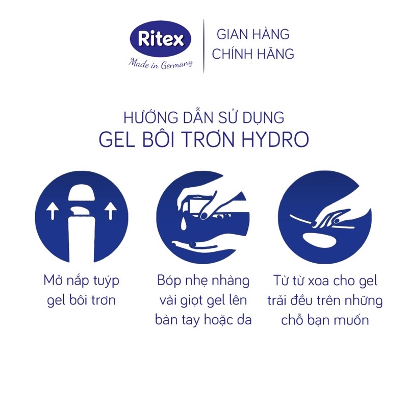 Gel bôi trơn Ritex Hydro gốc nước