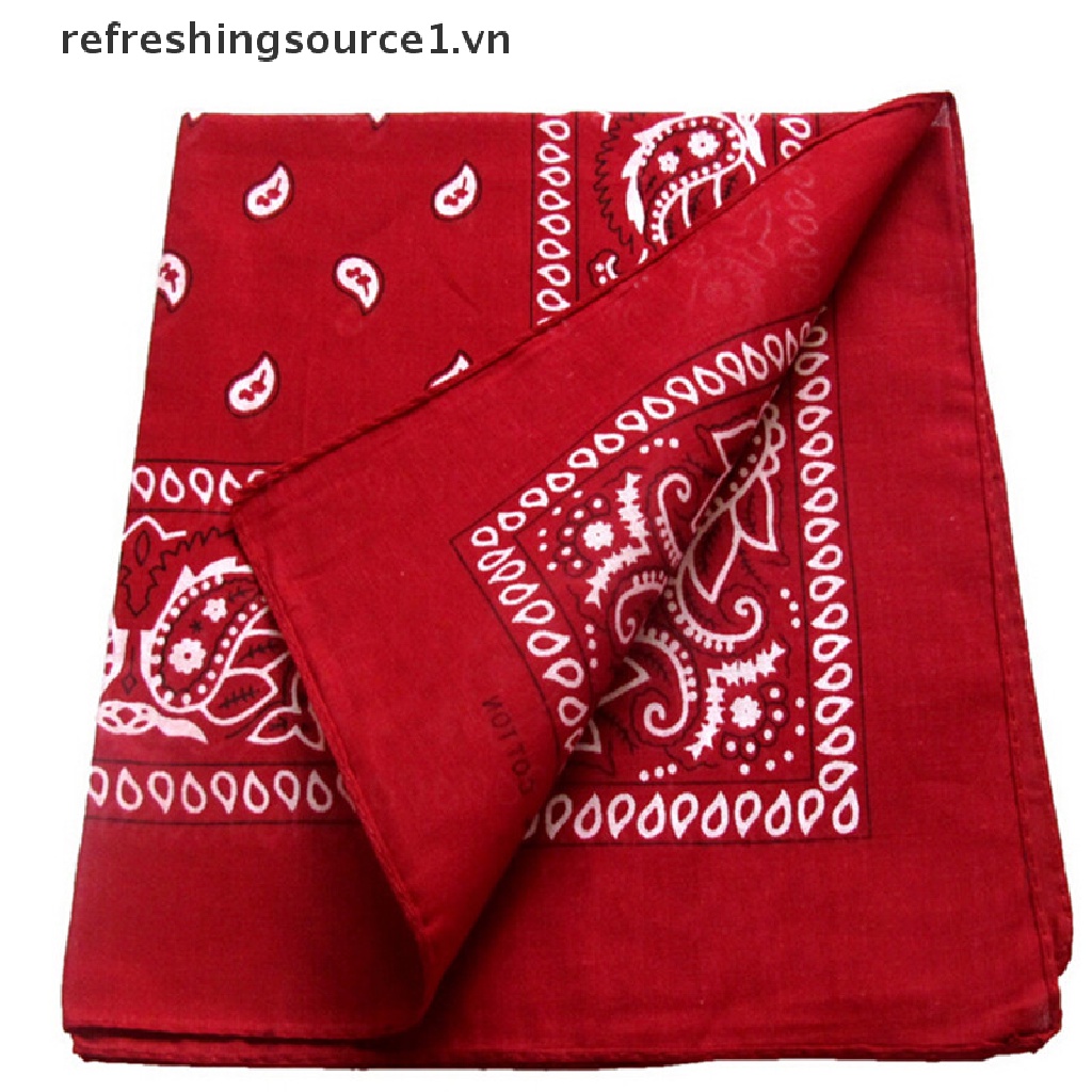 {REFRE} Khăn Trùm Đầu Bandana Cotton Quấn Đầu Mùa Hè Hình Ngôi Sao Paisley {refreshingsource1.vn}
