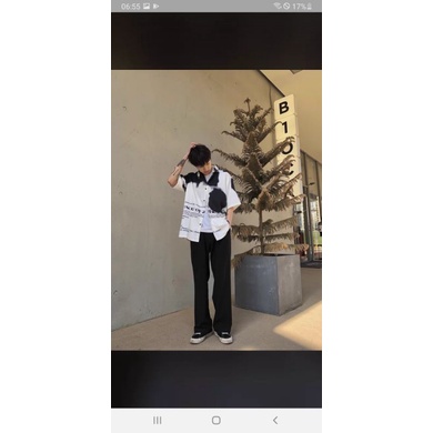 Áo Sơ Mi Tay Ngắn Unisex Cổ Bẻ Phong Cách Hàn Quốc Freesize