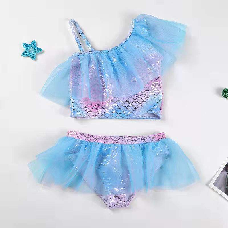 Bộ Đồ Bơi Một Mảnh Phối Ren Nhiều Màu Sắc Cho Bé Gái 7-9 Tuổi