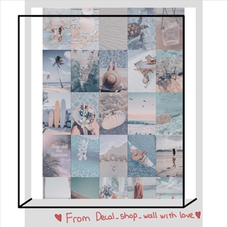 [FREESHIP  EXTRA] Wall Collage dán tường trang trí decor phòng ngủ - theme xanh tím than nước