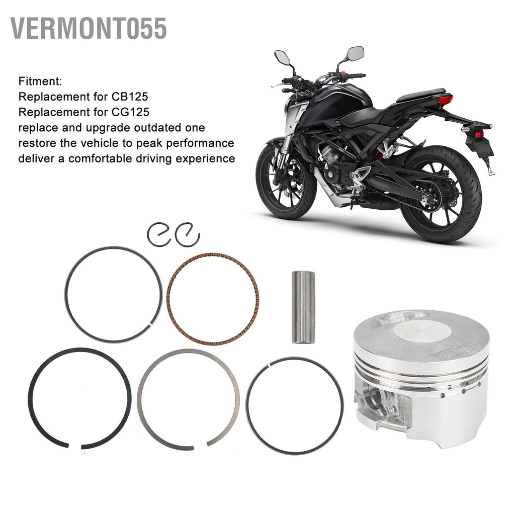 Có thể bán buôn Vòng Piston dành cho xe máy Pin Kit Đường kính 56 5mm Độ chính xác cao Thay thế CB125 CG125 Vermont055 Hàng giao ngay