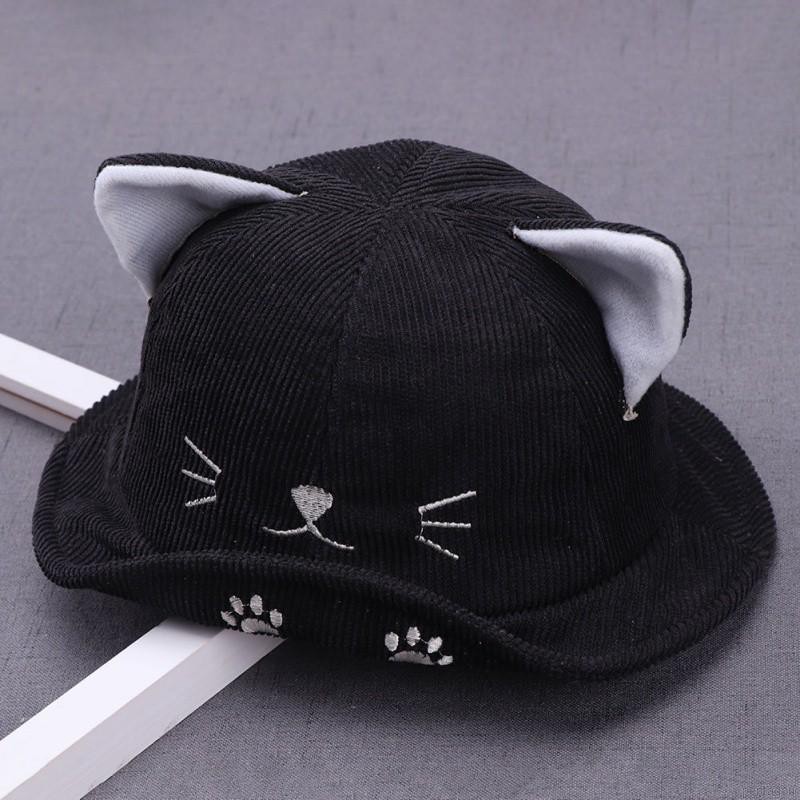 Nón Bucket phối tai mèo đáng yêu cho bé