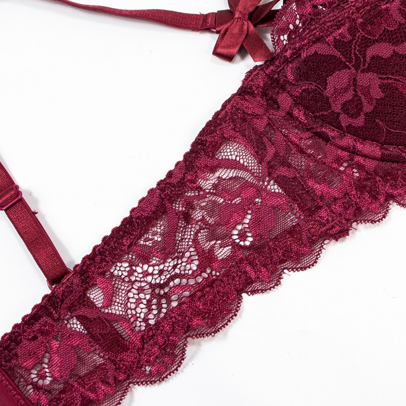 Bộ đồ lót VARSBABY V146 phối ren hoa xuyên thấu gợi cảm cho nữ