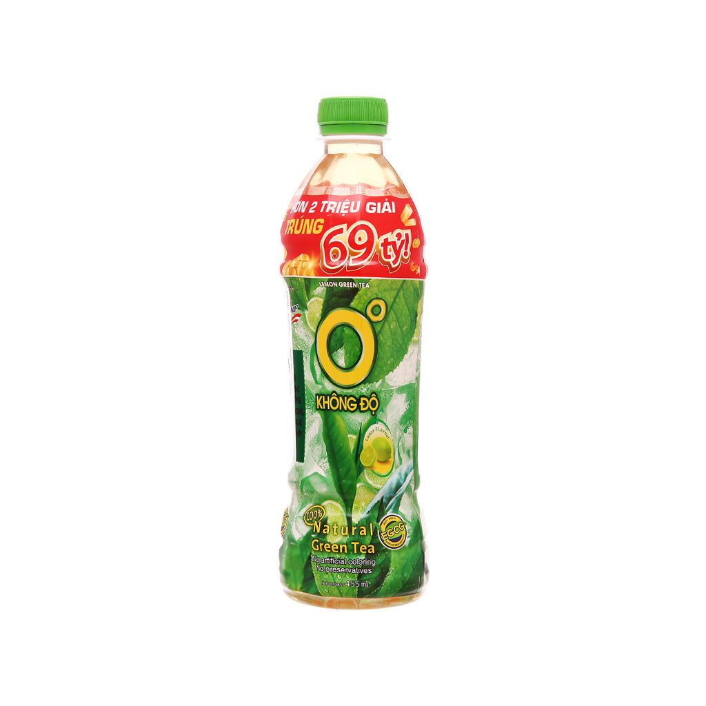 Trà xanh Không Độ vị chanh chai 455ml