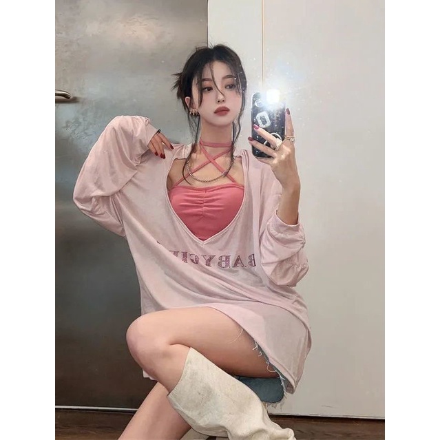 Jiashucheng Áo Thun Dài Tay Chống Nắng Điều Hòa Không Khí Thiết Kế Phong Cách Mới Kiểu Pháp Cho Nữ