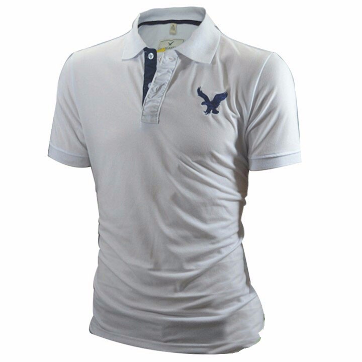 [ẢNH THẬT] Áo thun nam ngắn tay cổ bẻ thêu đại bàng - LZ FASHION- PS008 | BigBuy360 - bigbuy360.vn