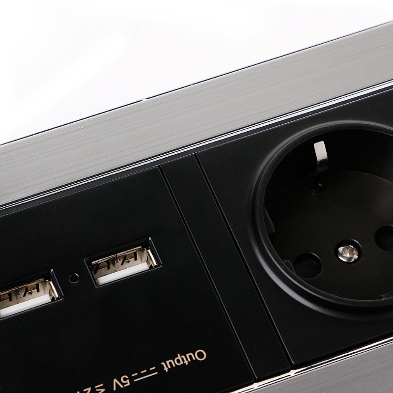 Ổ Cắm Điện EU Hai Cổng USB 5V 2.1A