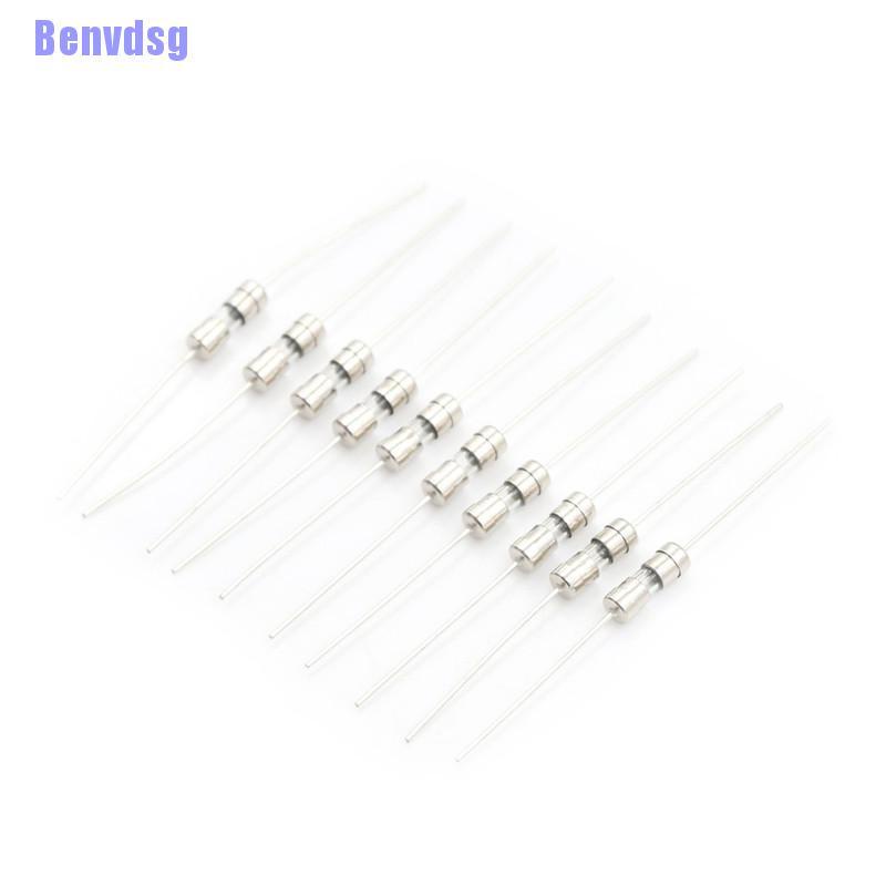 Bộ 10 Ống Thủy Tinh 3.6 X 10Mm 250V F1A / 2A / 3A / 5A Chất Lượng Cao