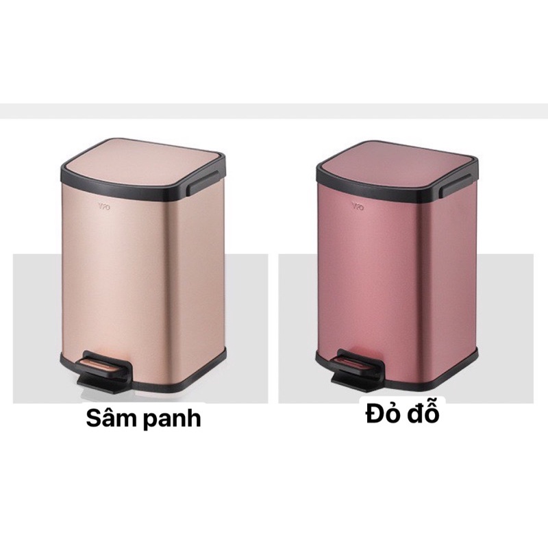 Thùng rác 95% bằng thép không gỉ chống vân tay bám bẩn. Nắp đạy hạ từ từ như cửa hít của xe sang.