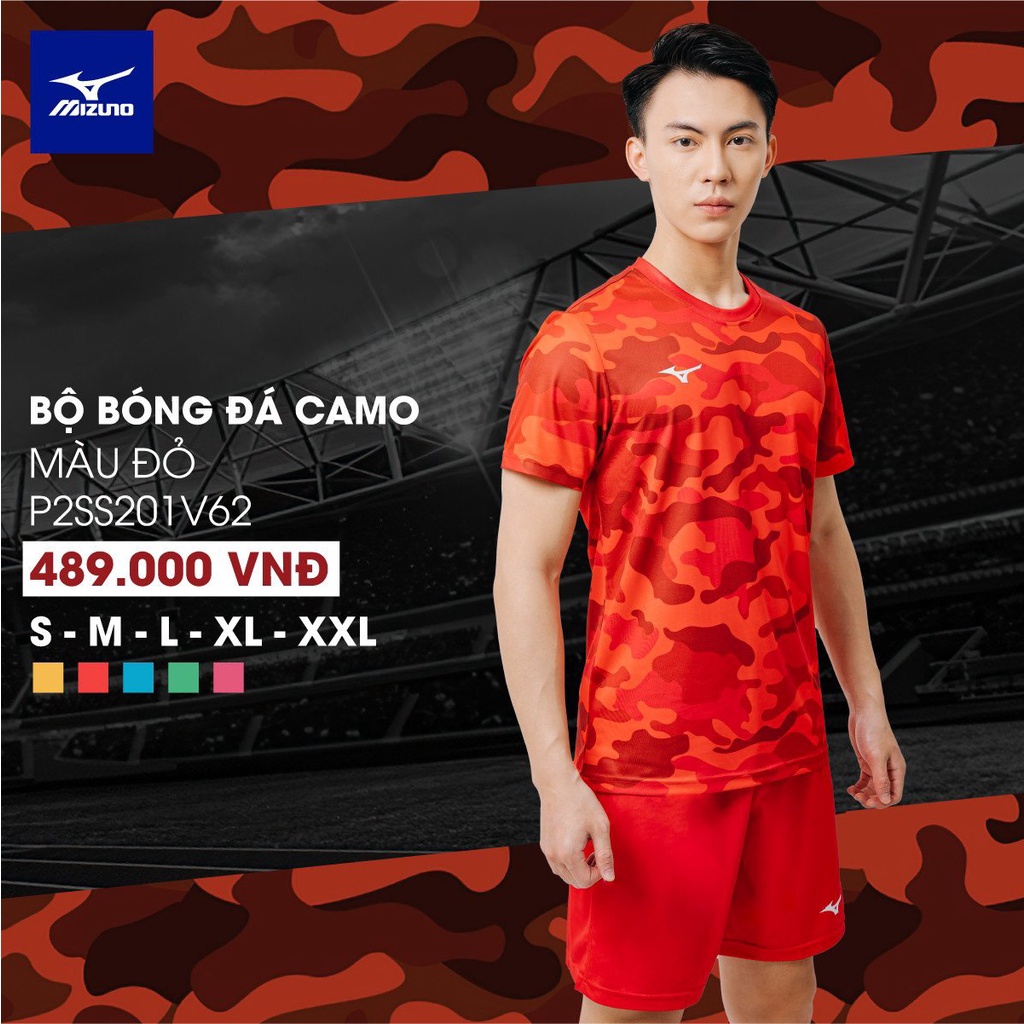 Bộ Quần Áo Bóng Đá MIZUNO Camo Họa Tiết Mát Thích Hợp Chơi Thể Thao