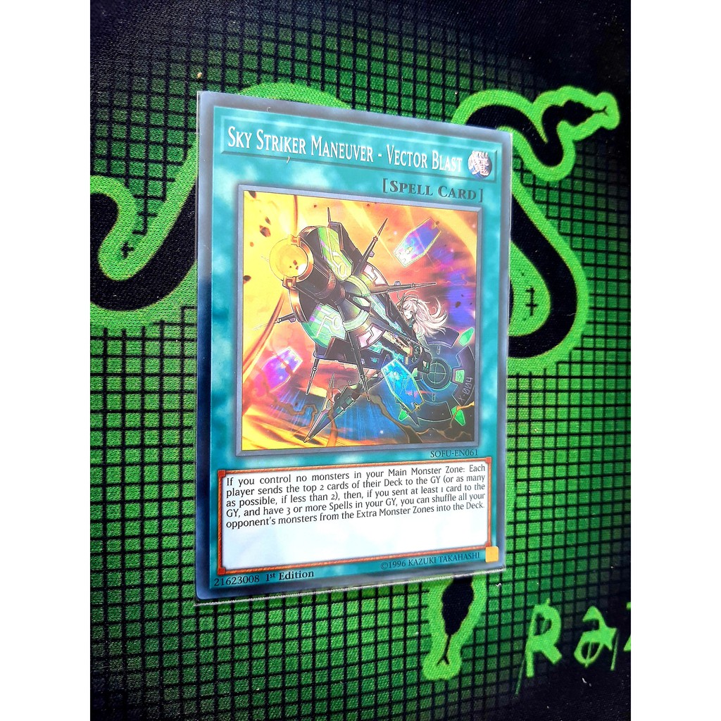 THẺ BÀI YUGIOH Sky Striker Maneuver - Vector Blast - SOFU-EN061 - Super Rare 1st Edition