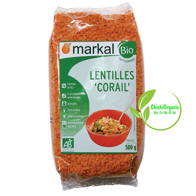 {Date 10/2021} Đậu Lăng Đỏ Hữu Cơ Markal 500g