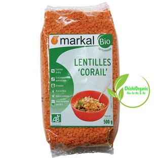 Đậu lăng đỏ hữu cơ markal 500g