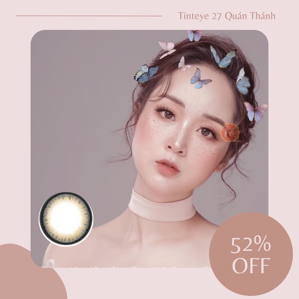 4 mẫu kính áp tròng nâu búp bê tự nhiên Tinteye Lens 0 - 8 độ FLASHSALE