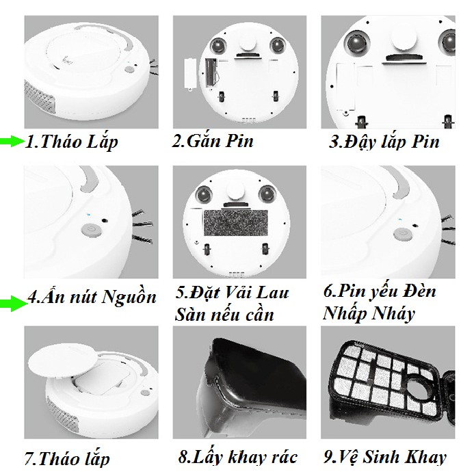 ROBOT HÚT BỤI LAU NHÀ BOWAI [HÀNG CHÍNH HÃNG] Tự Động Hút Bụi-Quét-Lau Sàn -Cảm Ứng Thông Minh.