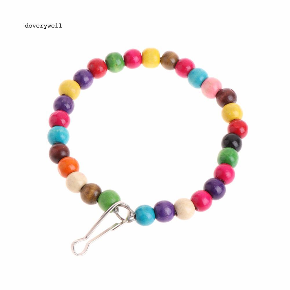 Vòng chuỗi hạt nhiều màu sắc treo lồng làm đồ chơi cho vẹt