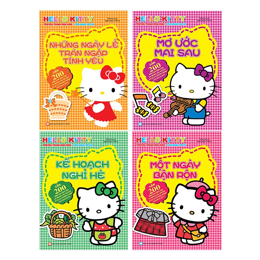 Sách Combo 4 cuốn Hello Kitty (hình dán) tv