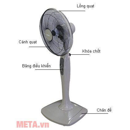 Quạt cây Benny BF-16GC (Màu cà phê sữa - Có điều khiển)