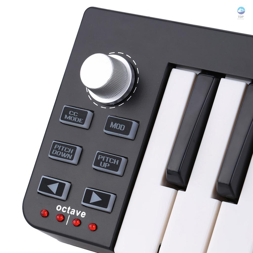 ♪ Bàn phím Mini 25 phím USB MIDI dễ dàng mang theo bàn phím sắp xếp bàn phím âm nhạc bàn phím điện âm