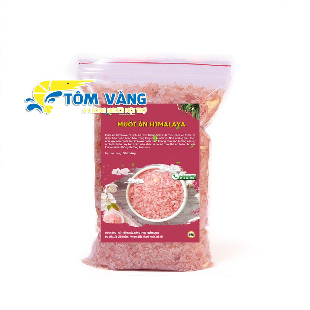 [Mã 254FMCGSALE giảm 8% đơn 500K] Muối Hồng Himalaya Túi 100g - Tôm Vàng