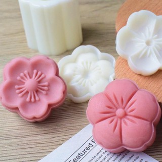 Khuôn trung thu lò xo 2 mặt hoa mai đào 50g mẫu 218