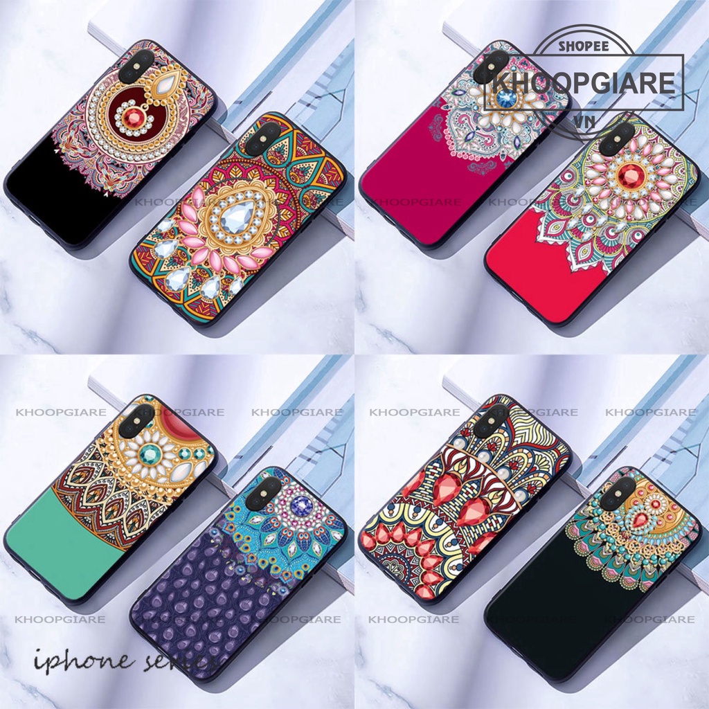 Ốp lưng IPhone 6, 6S, 6 plus, 6s plus,7, 8 Plus, X, XS, XSMAX hoa văn thổ cẩm