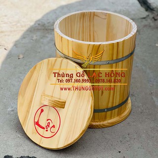 Thùng gỗ Đựng Gạo 30kg