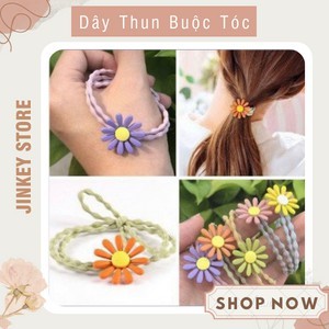 Dây buộc tóc, dây cột tóc, dây thun buộc tóc hoa cúc nữ nhiều màu ℂ𝕦̛̣𝕔 𝕜𝕚̀ đ𝕒́𝕟𝕘 𝕪𝕖̂𝕦 𝕧𝕒̀ 𝕕𝕖̂̃ 𝕥𝕙𝕦̛𝕠̛𝕟𝕘