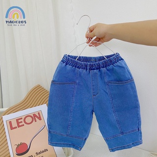Quần jeans đùi bé trai vải bò mềm cho bé Magickids Quần áo bé trai mùa hè QĐ21014
