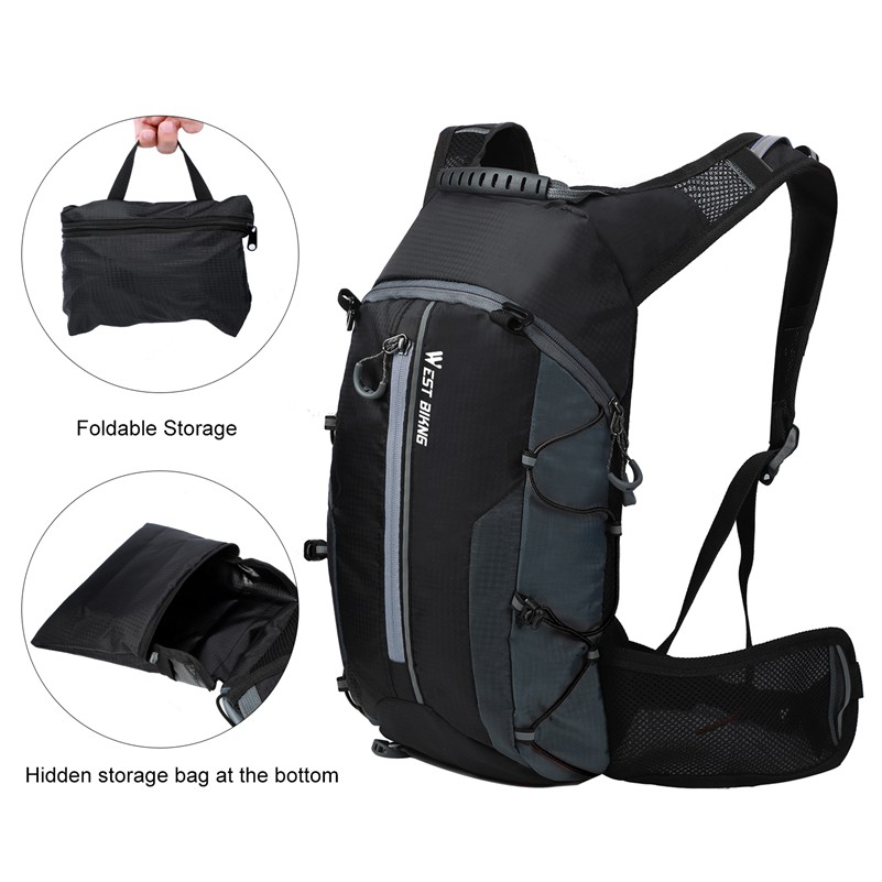 WEST BIKING Ba lô xe đạp siêu nhẹ chống thấm nước với dung tích 10L Phụ kiện đi xe đạp tiện lợi