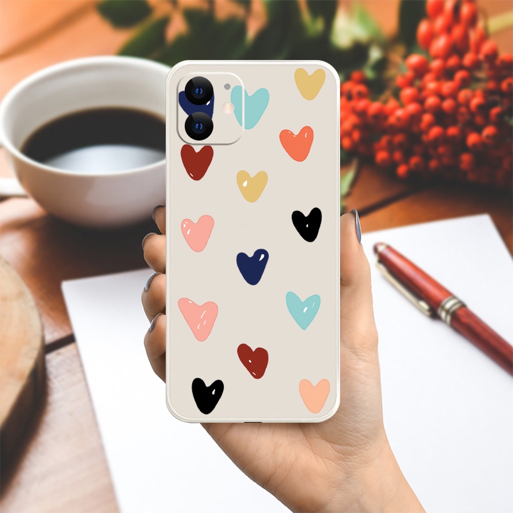 Ốp lưng Vina Case Samsung A10/A10S/A51/A32/A12/....dẻo cạnh vuông bảo vệ camera hình Hoa trái tim
