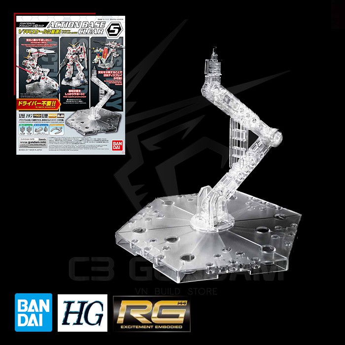 PHỤ KIỆN MÔ HÌNH GUNPLA ĐẾ ACTION BASE 05 BANDAI HG-RG GIÁ ĐỠ GUNDAM CHO SD HG RG MG LBX 30MM CHÍNH HÃNG NHẬT BẢN