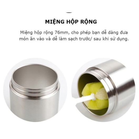 Bộ Hộp Cơm Giữ Nhiệt Thép Không Gỉ Lock &amp; Lock LHC8031SLV giadungmall