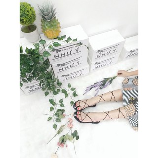 Sandal thắt dây bản ngang