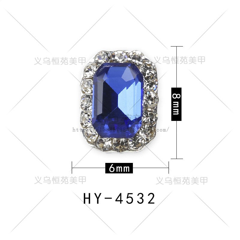 Phụ Kiện Đá Hình Chữ Nhật Đính Trang Trí Móng Tay