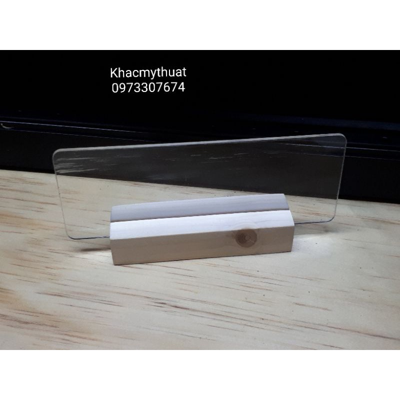 Đế gỗ cắm card, ảnh, mica...