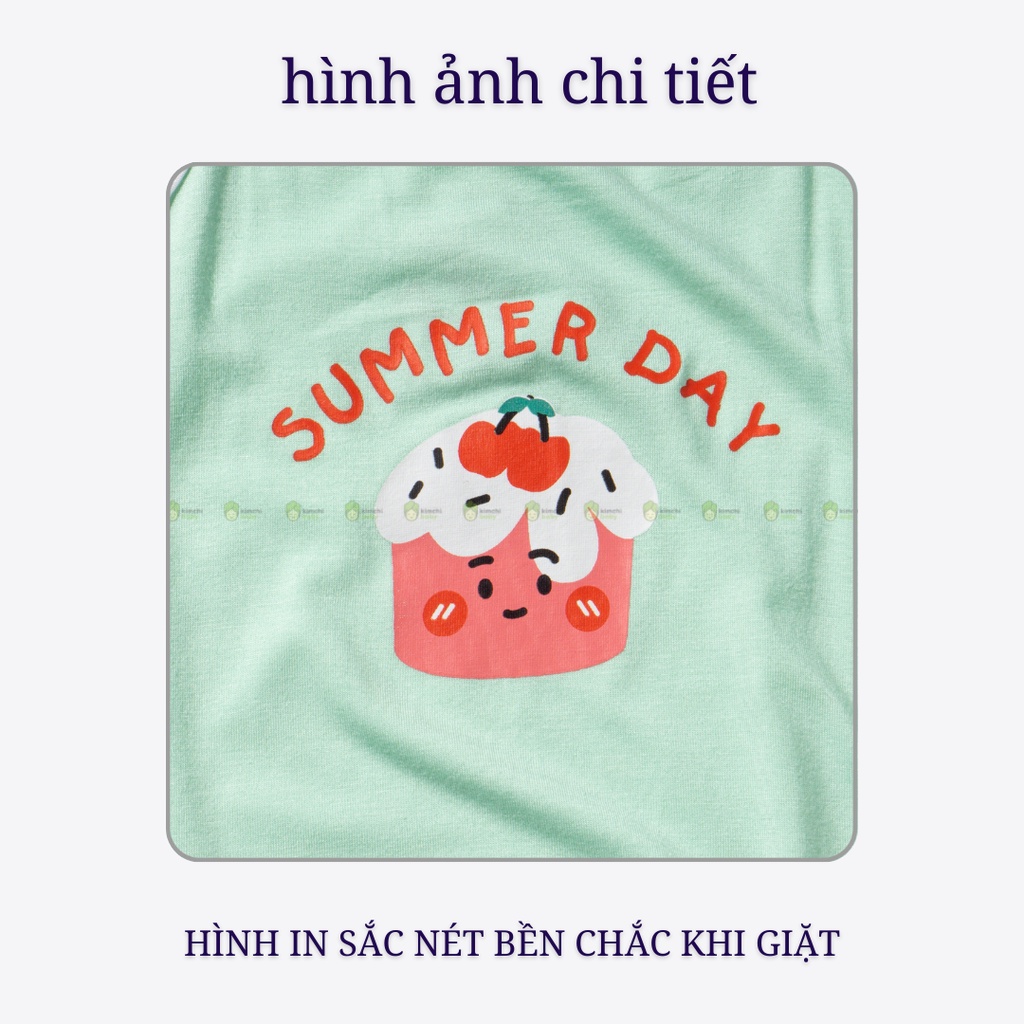 Váy Bé Gái 2 Dây Vải Thun Lạnh Hoạ Tiết Hoa Quả Kẻ Ngang, Đầm Cho Bé Mặc Đi Học, Đi Chơi MKMV2203