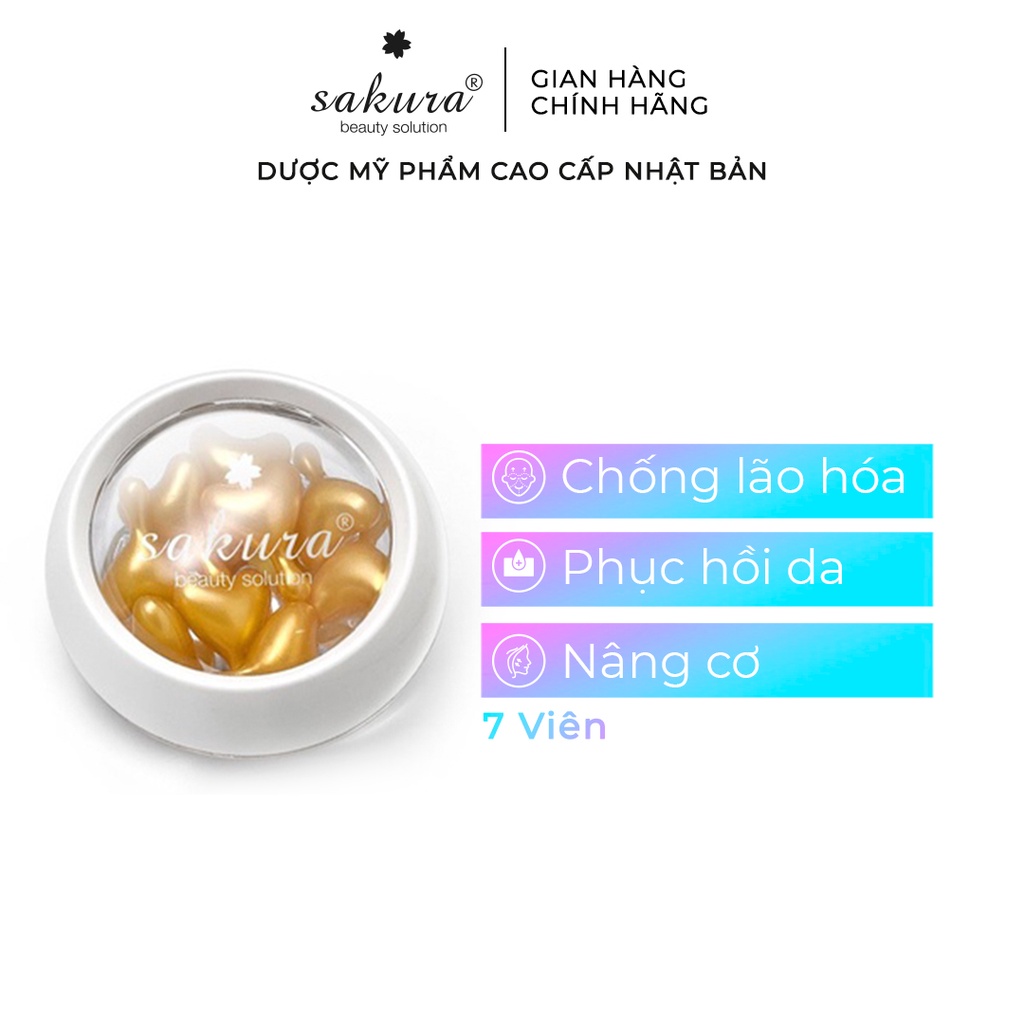 Serum dưỡng da chống lão hóa Sakura Age Defying DNA Repair Serum 7 viên