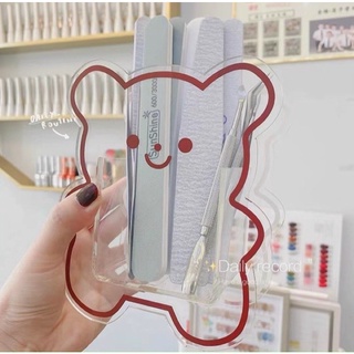 Khay mika gấu đựng dụng cụ nail